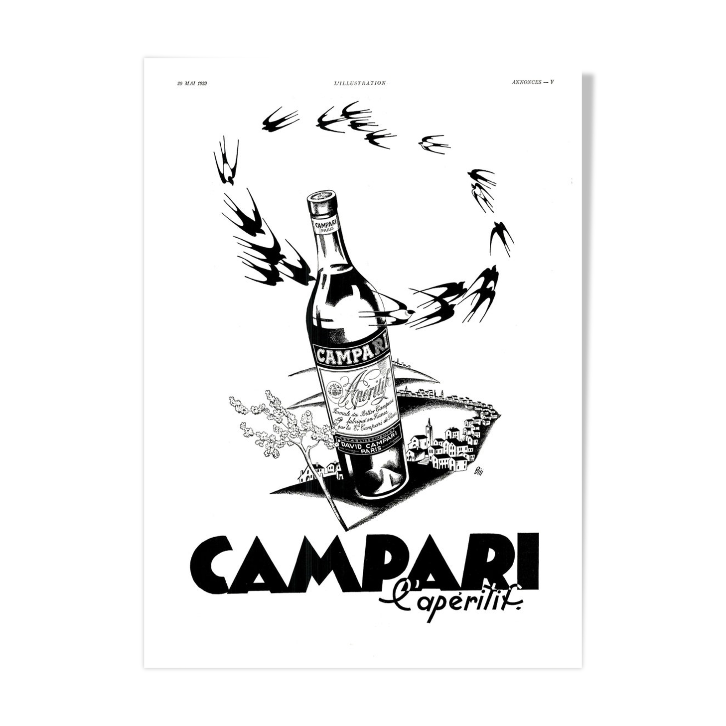 Vintage poster 30s Campari