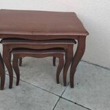 Vintage wooden nesting table