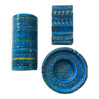 Trio of Bitossi Rimini Blue ?Ceramics