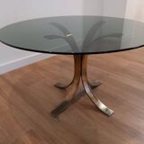 Table basse en verre des années 1970