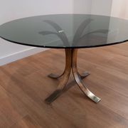 Table basse en verre des années 1970