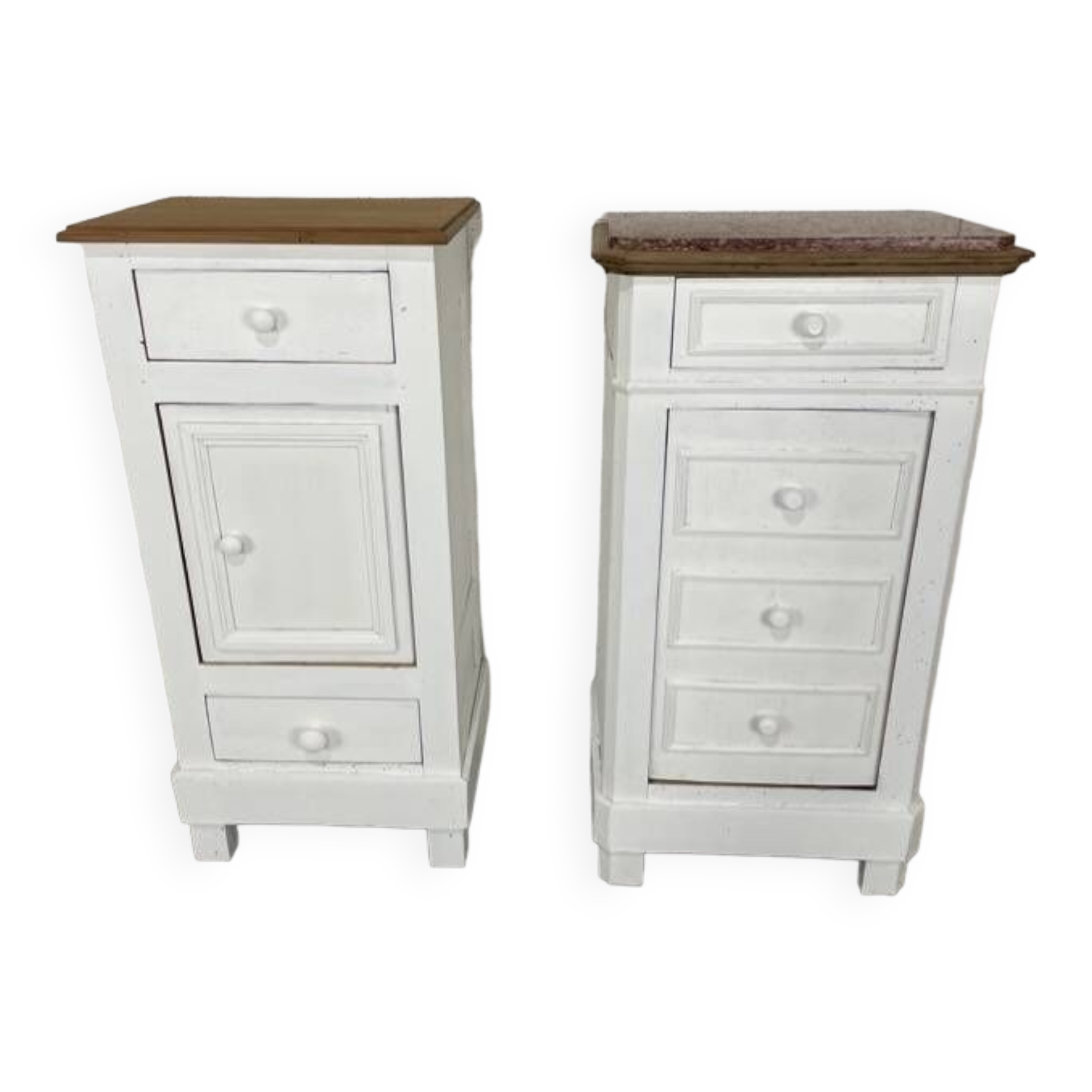 Pair of old bedside tables