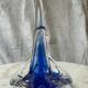 Objet déco style Italien années 60's en verre bleu et transparent