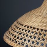 Vintage rattan wicker pendant lamp