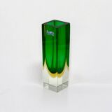 Murano Sommerso Glass Vase, Vintage 1970s