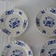 6 Sarreguemines Aubusson plates 429112 blue flowers faience