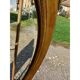 Miroir ovale en bois et stuc doré 19ème