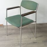 Set of 3 vintage green armchairs by Gijs Van Der Sluis