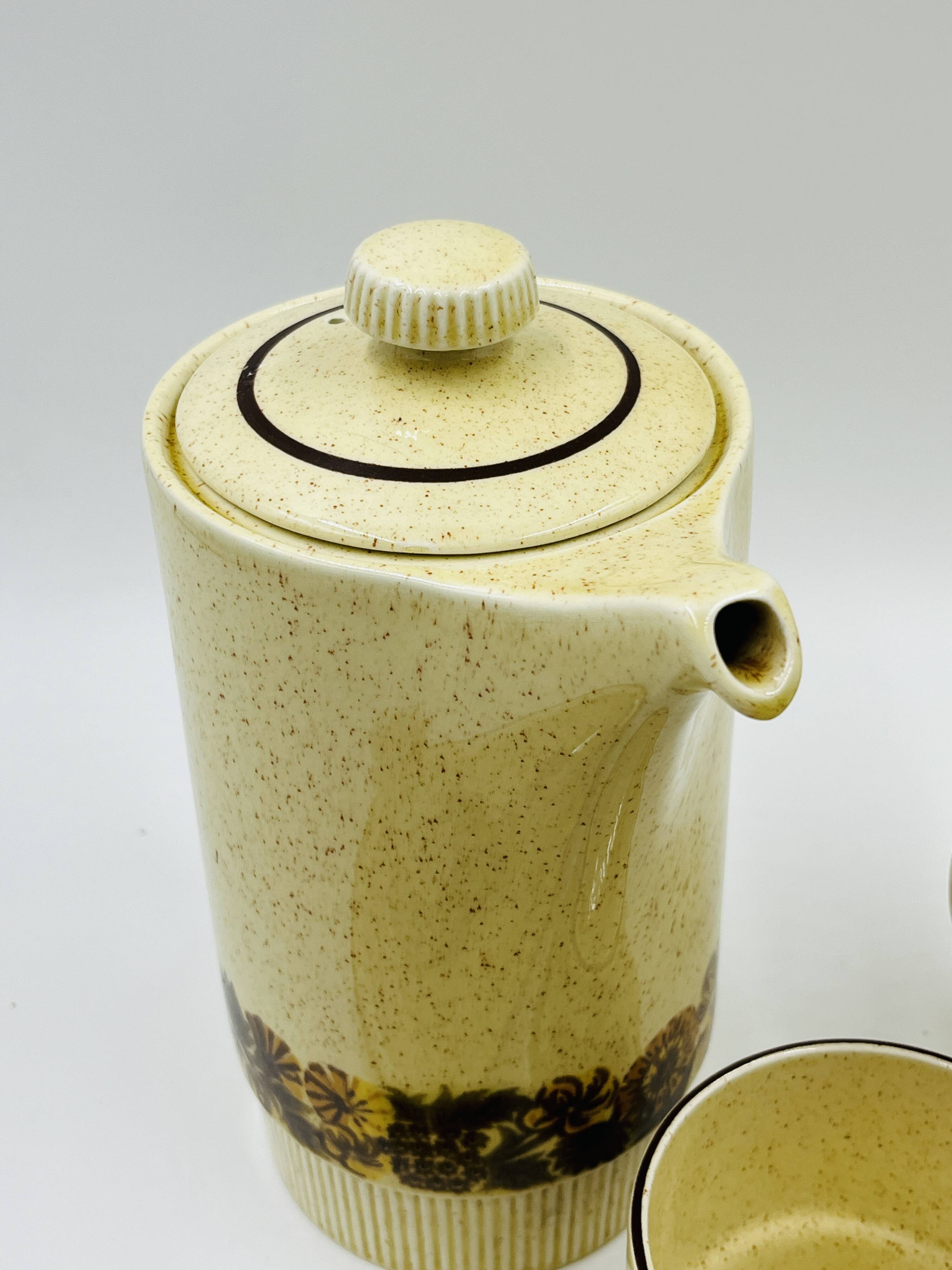 Service à café 4 personnes Poole Pottery modèle Thistlewood