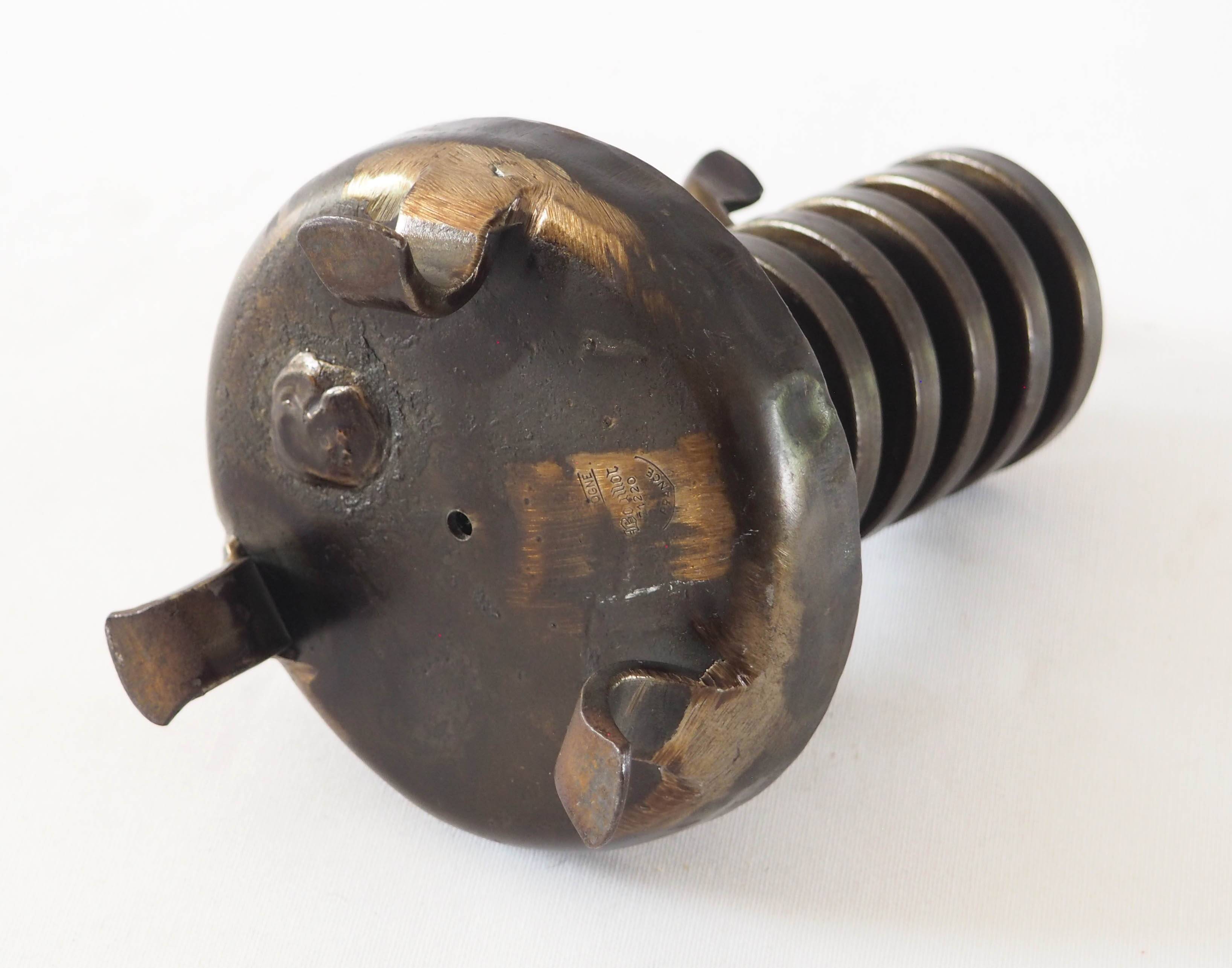 Wrought iron cellar rat candlestick