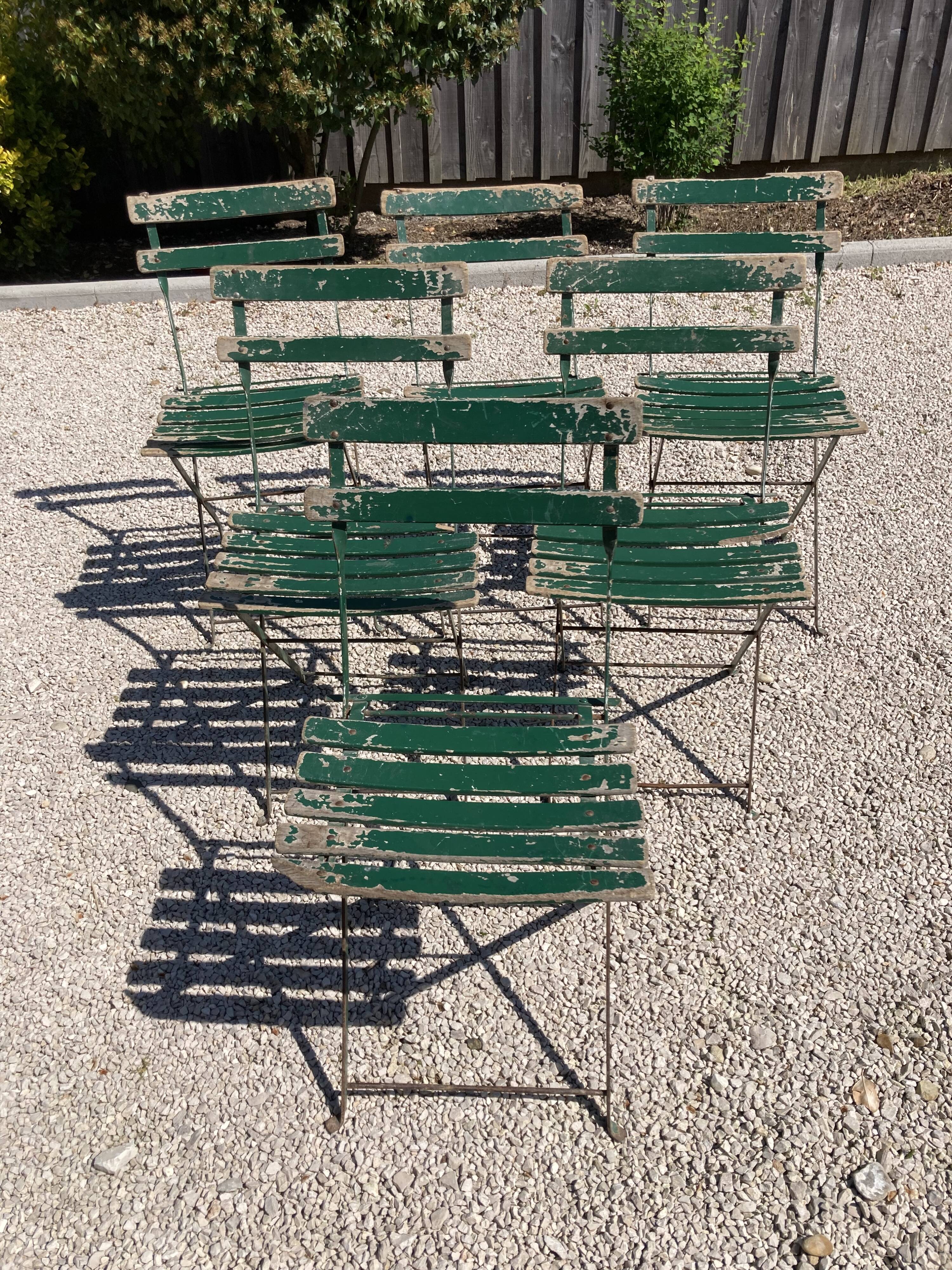 6 folding garden chairs