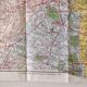 Old map New Paris monumental 75x55cm edition A. Leconte 1960
