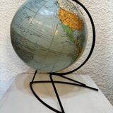 Antique Girard and Barrere 1965 vintage terrestrial globe