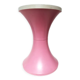 Pink and white "Tam Tam" stool, 1970