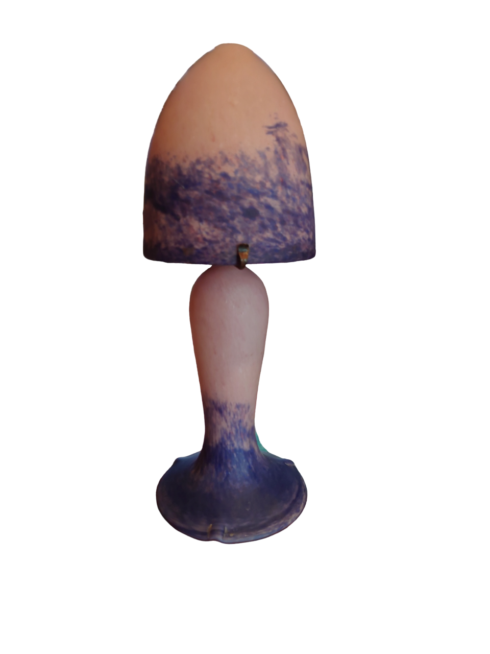 Lampe champignon en verre marmoréens 1930/1950