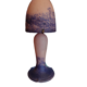 Lampe champignon en verre marmoréens 1930/1950