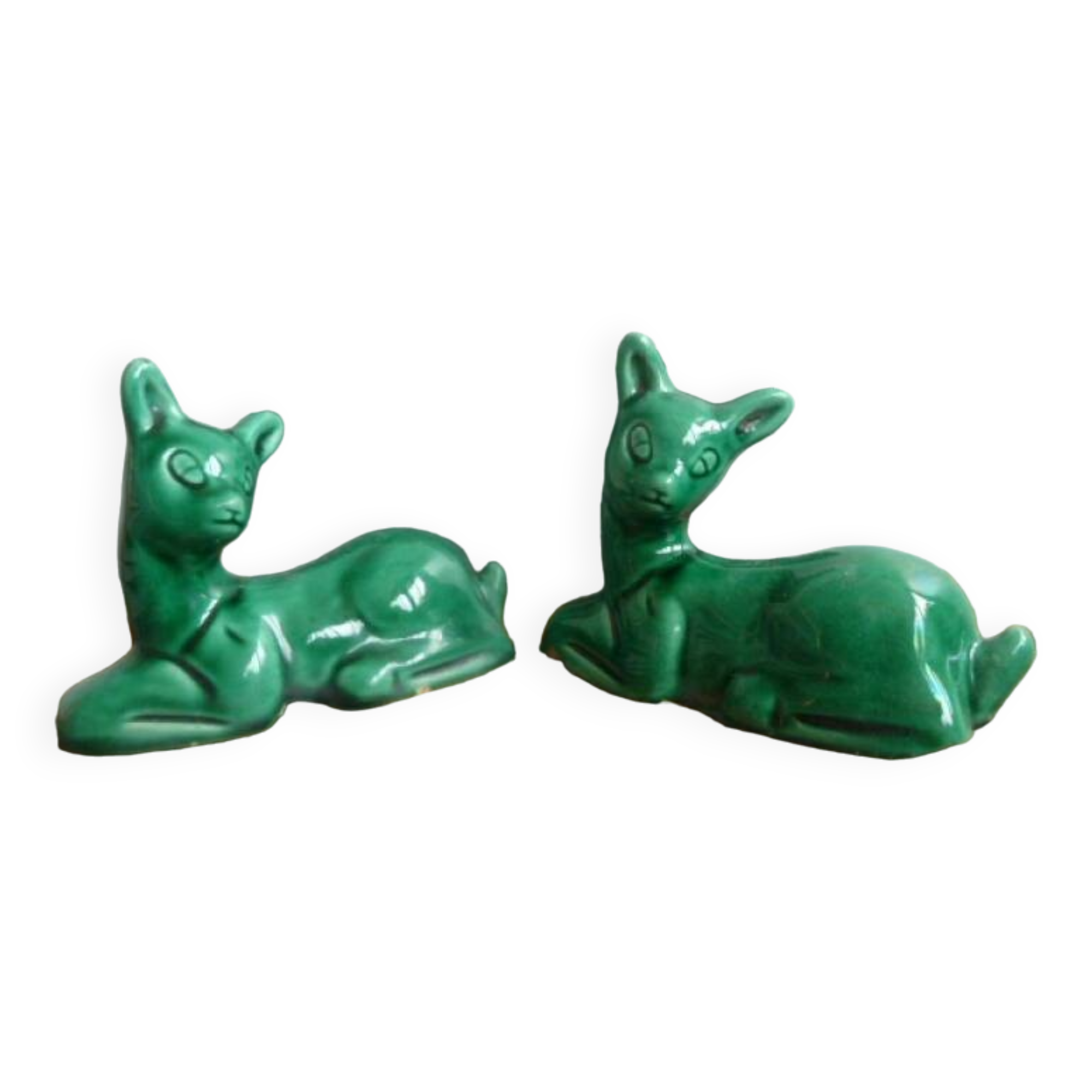 Pair of Art Deco fawns