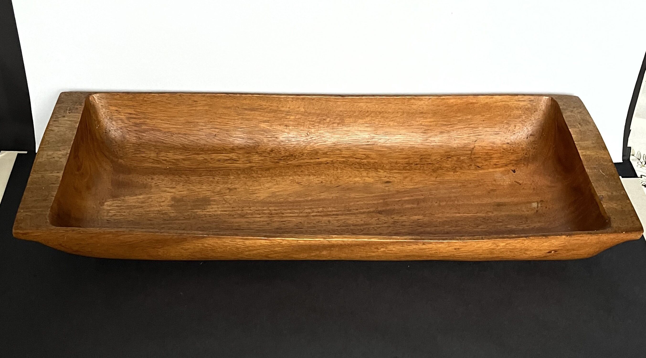 Wooden tray, rectangular