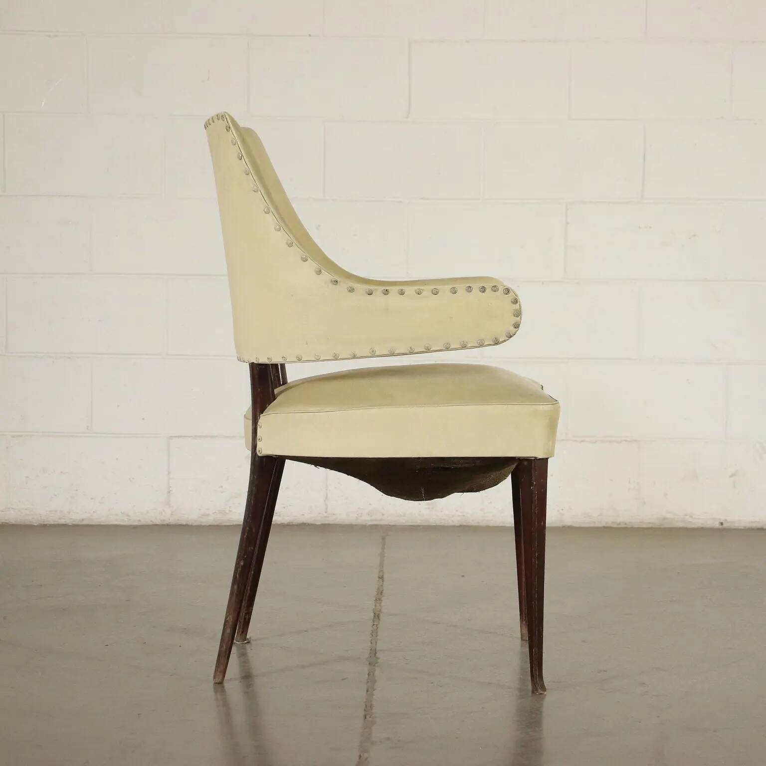 Chaise en bois Italie 1950s