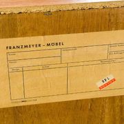 Vintage teak sideboard with sliding doors 1970s