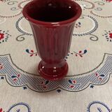 Lot de 6 mazagran en céramique émaillé bordeaux