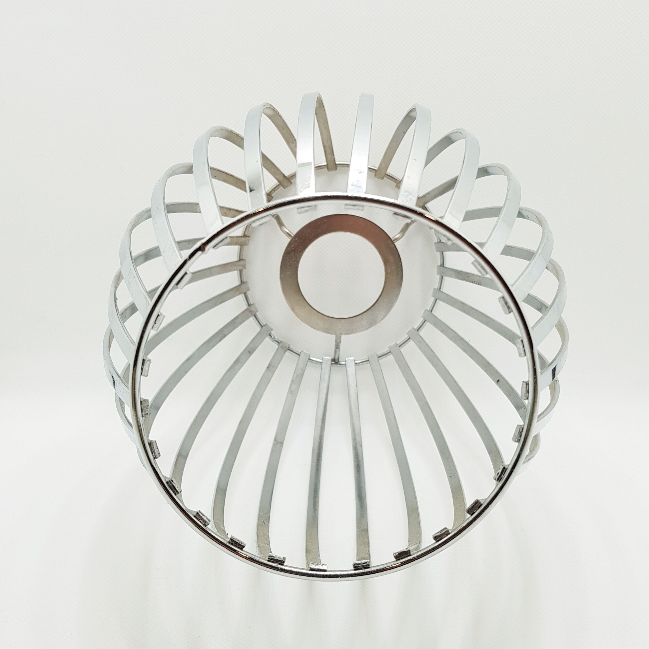 Abat-jour ovale chromé