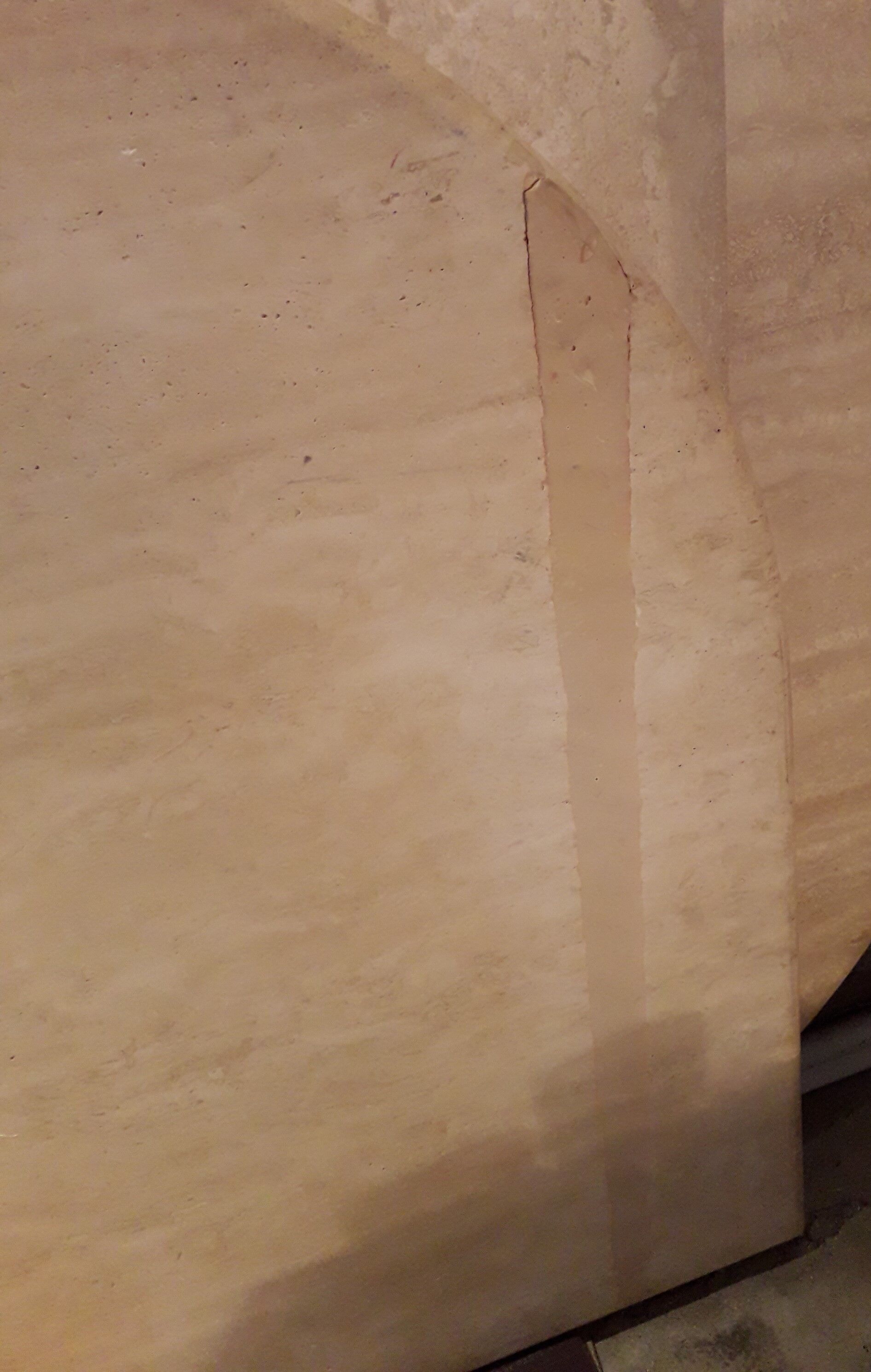 Travertine coffee table