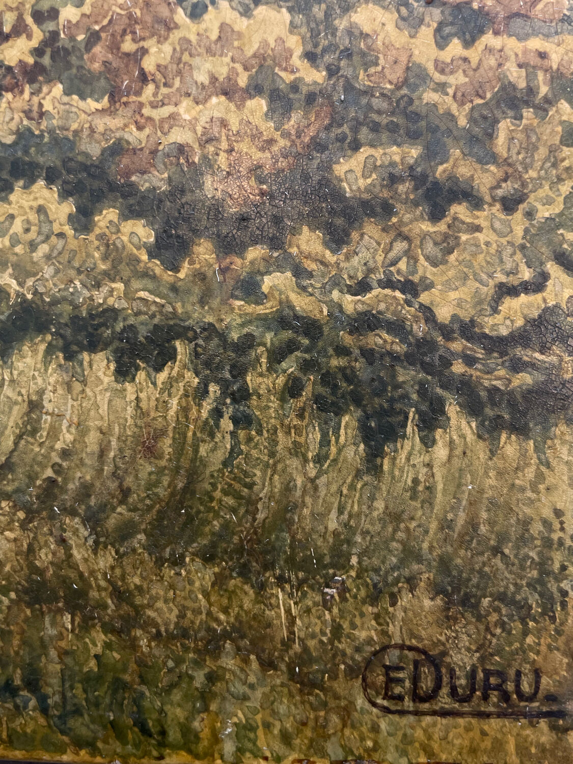 Old painting table Vieux Mâs at the Aire Saint-Michel E.Duru 1951