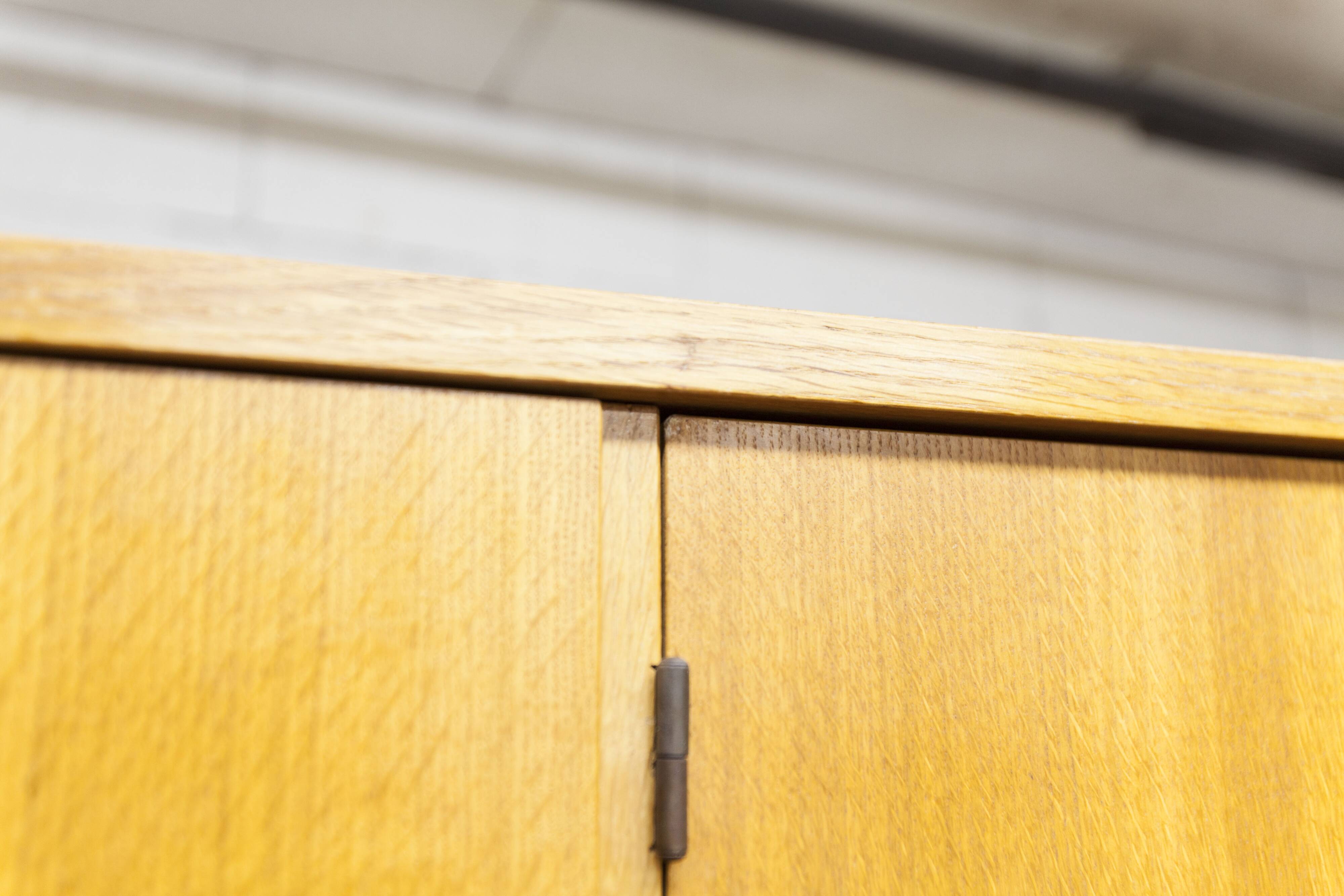 Scandinavian 3-door wardrobe in blond teak