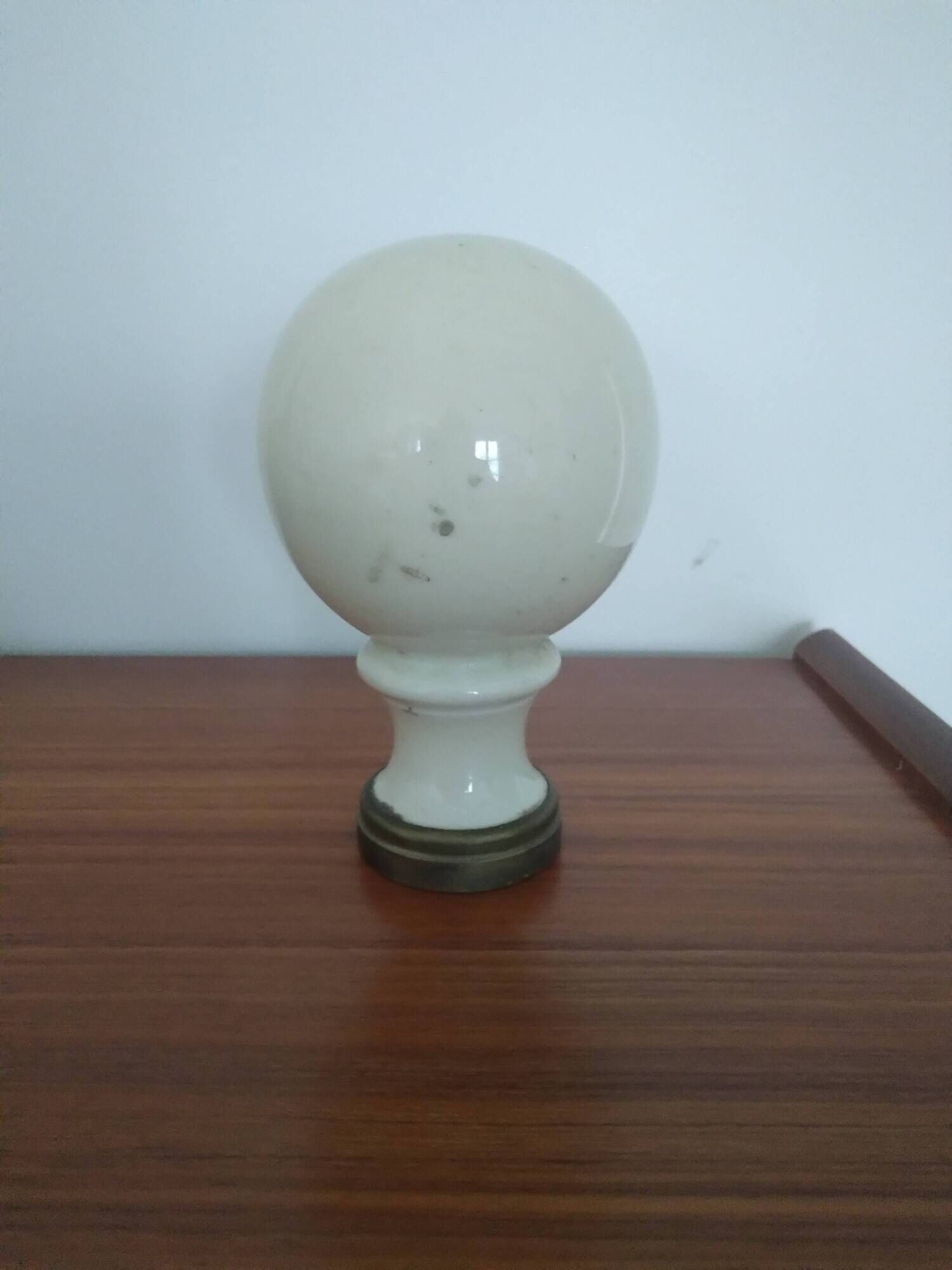 Napoleon III style porcelain and bronze staircase ball