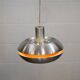 Old Danish space age design lamp in alu and orange inside.