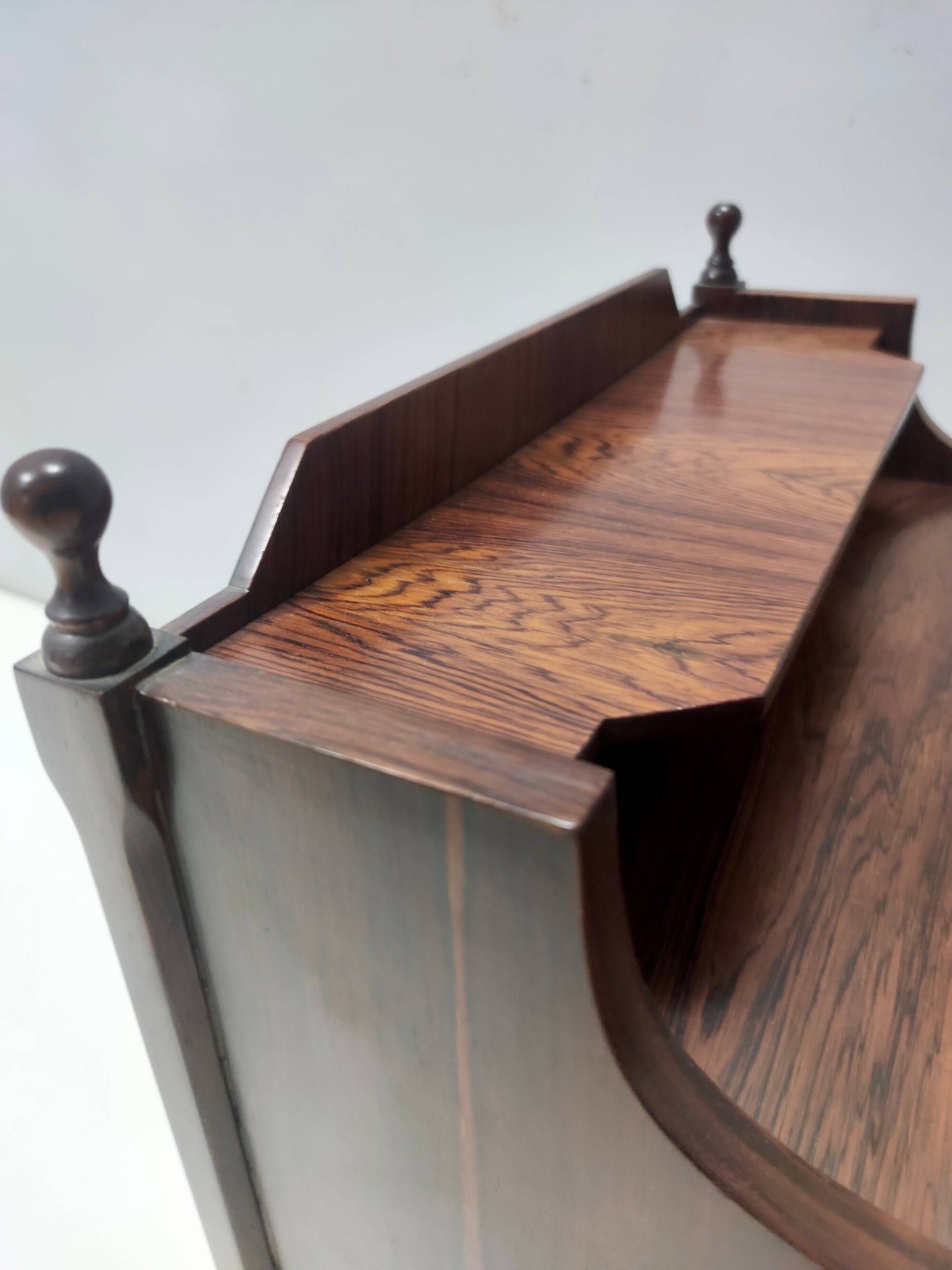Vintage 1970s Postmodern Walnut Nightstand, Italian Design, Excellent