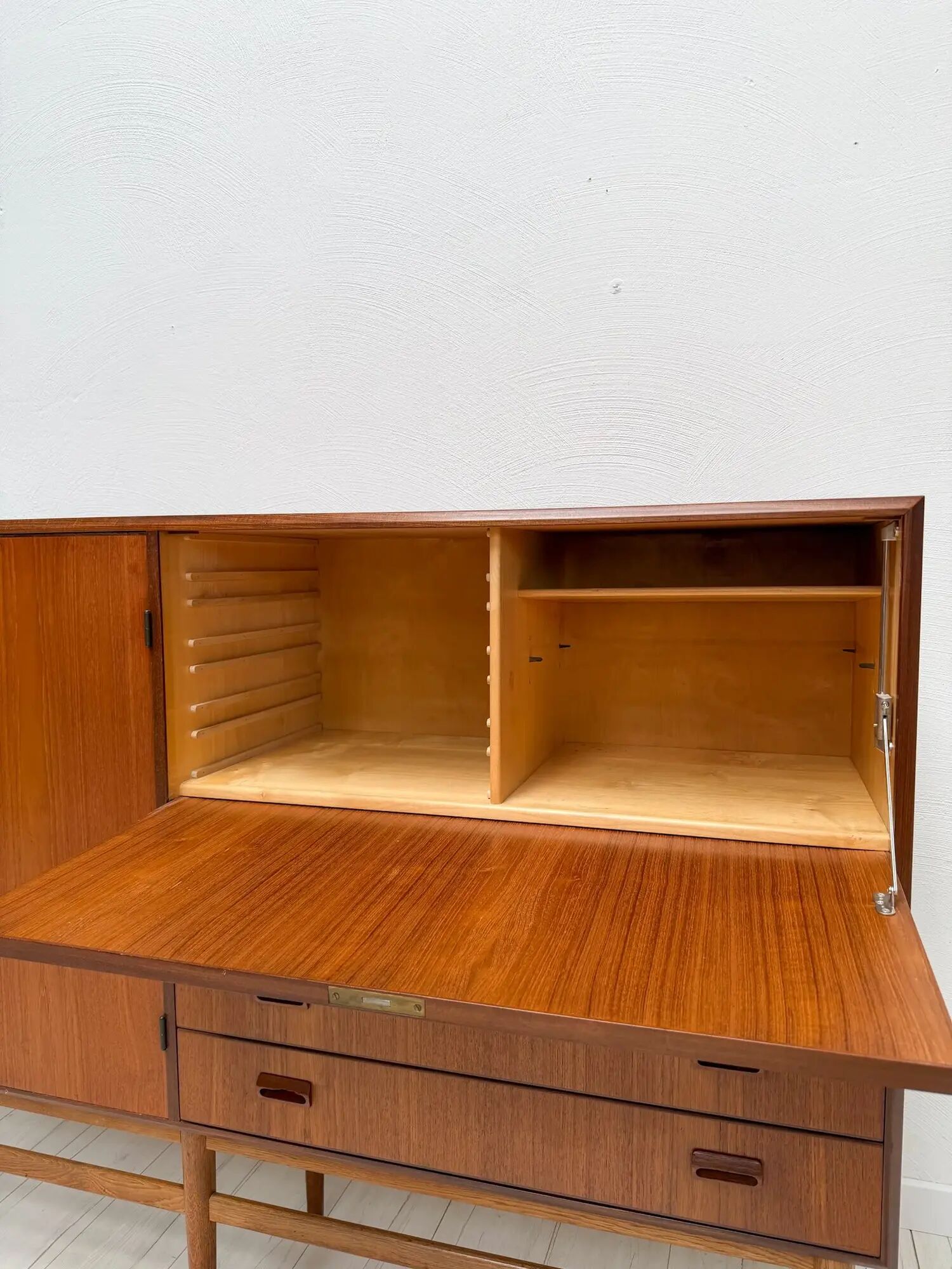 1960s vintage Danish sideboard highboard attributed to Børge Mogensen