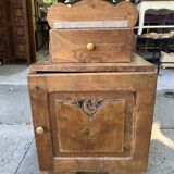 Art Deco bedside in oak and marble