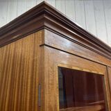 English two-piece mahogany bookcase from the 1950s