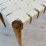 Vintage Wooden Ottoman from Czechoslovakia 1970’s