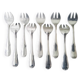 9 silver-plated oyster forks