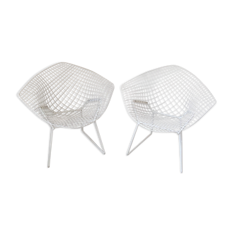 Pair of armchairs Diamond chair by Harry Bertoia 60s