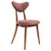 Heart-shaped chair in plum velvet and beech wood, Europe, 1960s