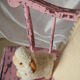 Rocking-chair vintage 50 in pink patina wood