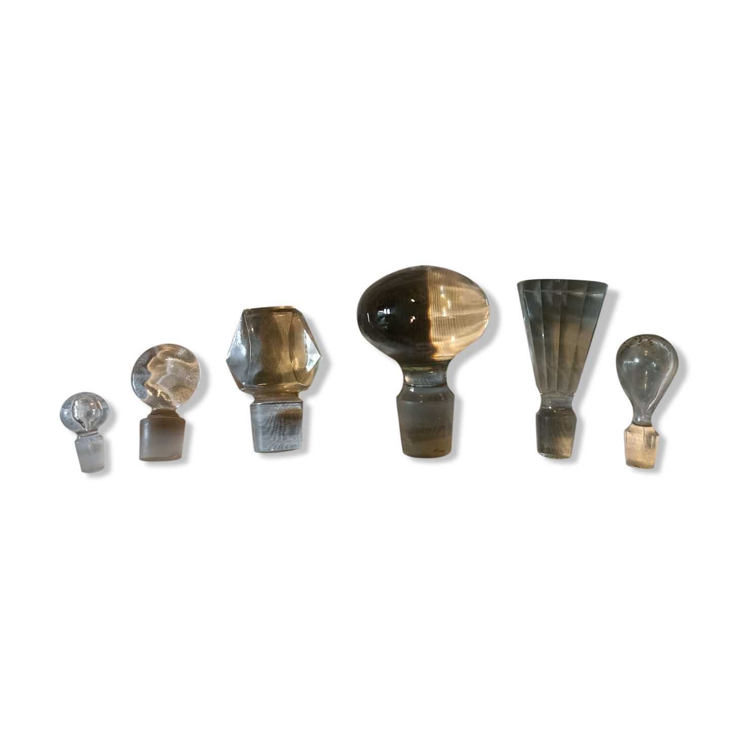 Lot de 6 bouchons de carafe en verre