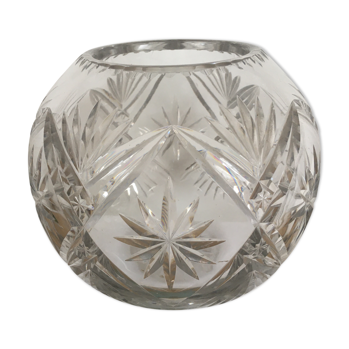 Vase vintage en cristal ciselé