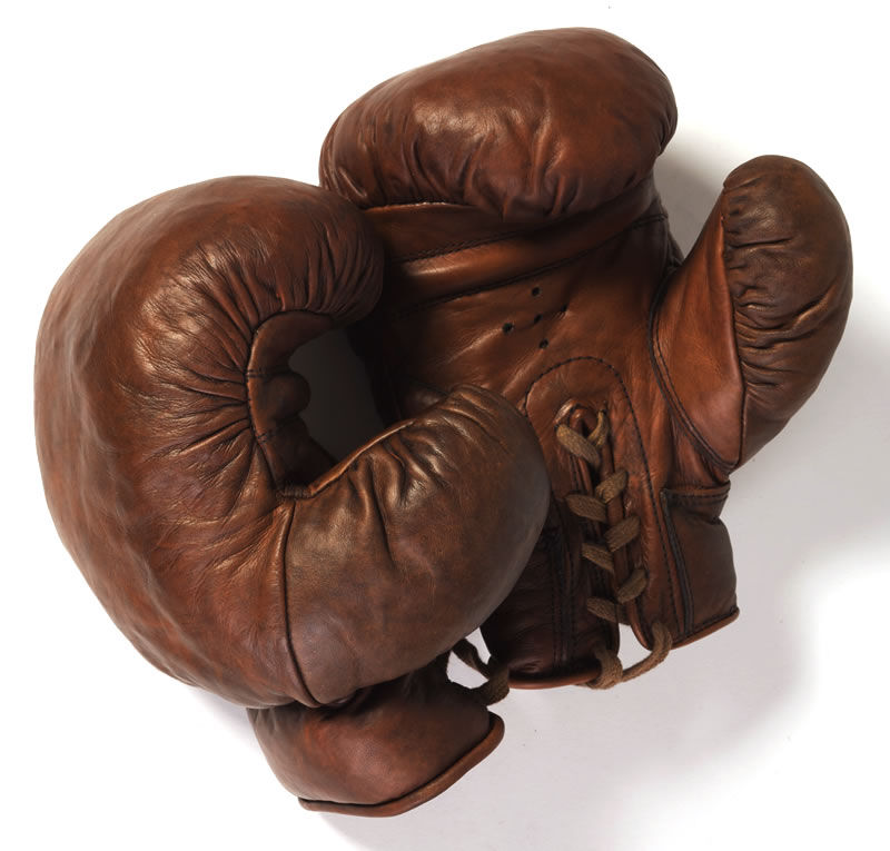 Leather boxing gloves and his ball speed