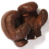 Leather boxing gloves and his ball speed
