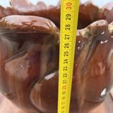 Flamed ceramic planter – in the style of Massier