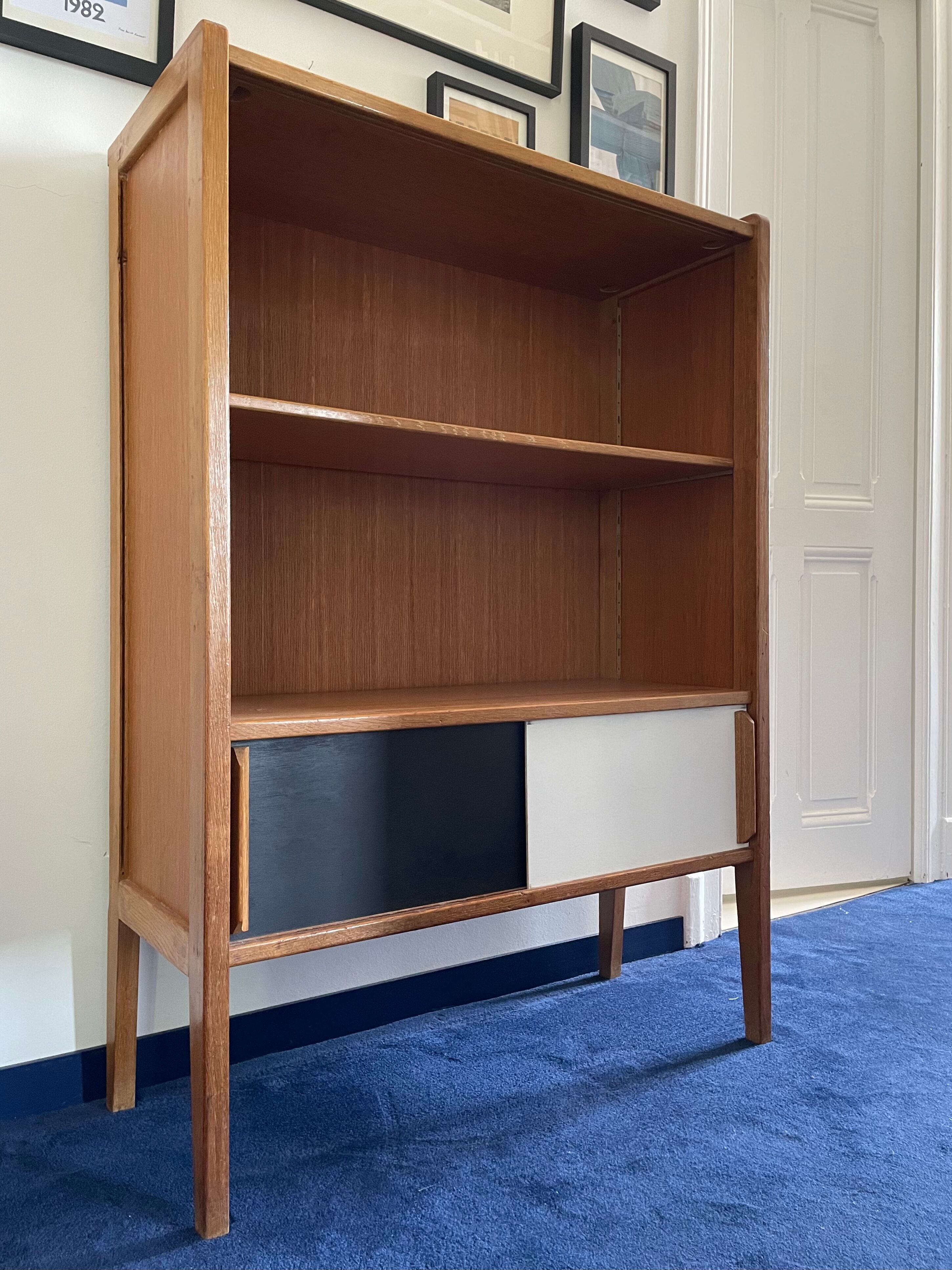 Scandinavian vintage library storage cabinet