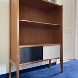 Scandinavian vintage library storage cabinet