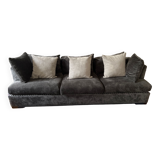 Grey velvet sofa 2,50m