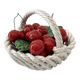 Italian ceramic cherry basket signed Bassano – Vintage