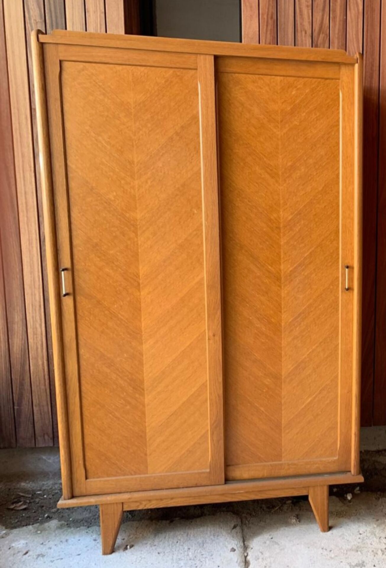 Vintage solid wood wardrobe